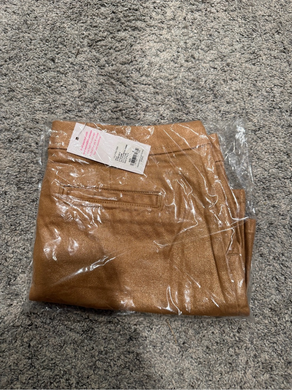 Lilly Pulitzer Metallic Tan Cargo Shorts